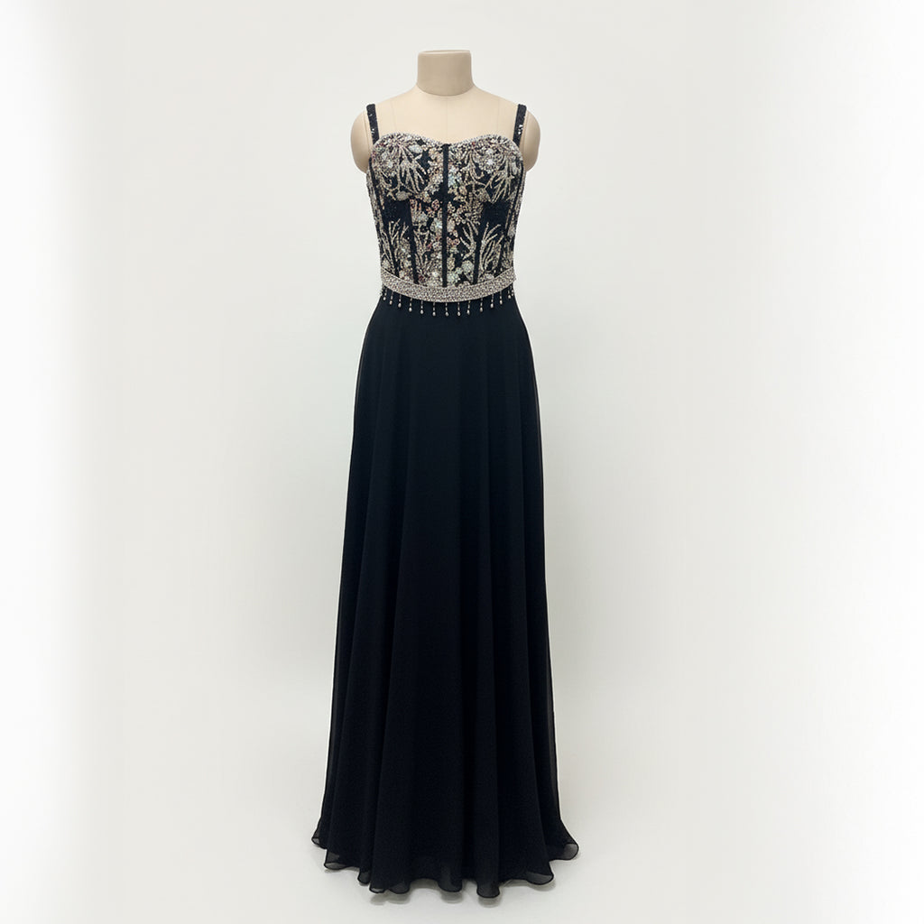 Stylish Black Party Wear Corset-Style Outfit | Wedding Guest Outfit