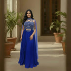 Exquisite Georgette Indo-Western Dress | Party Wear Dress