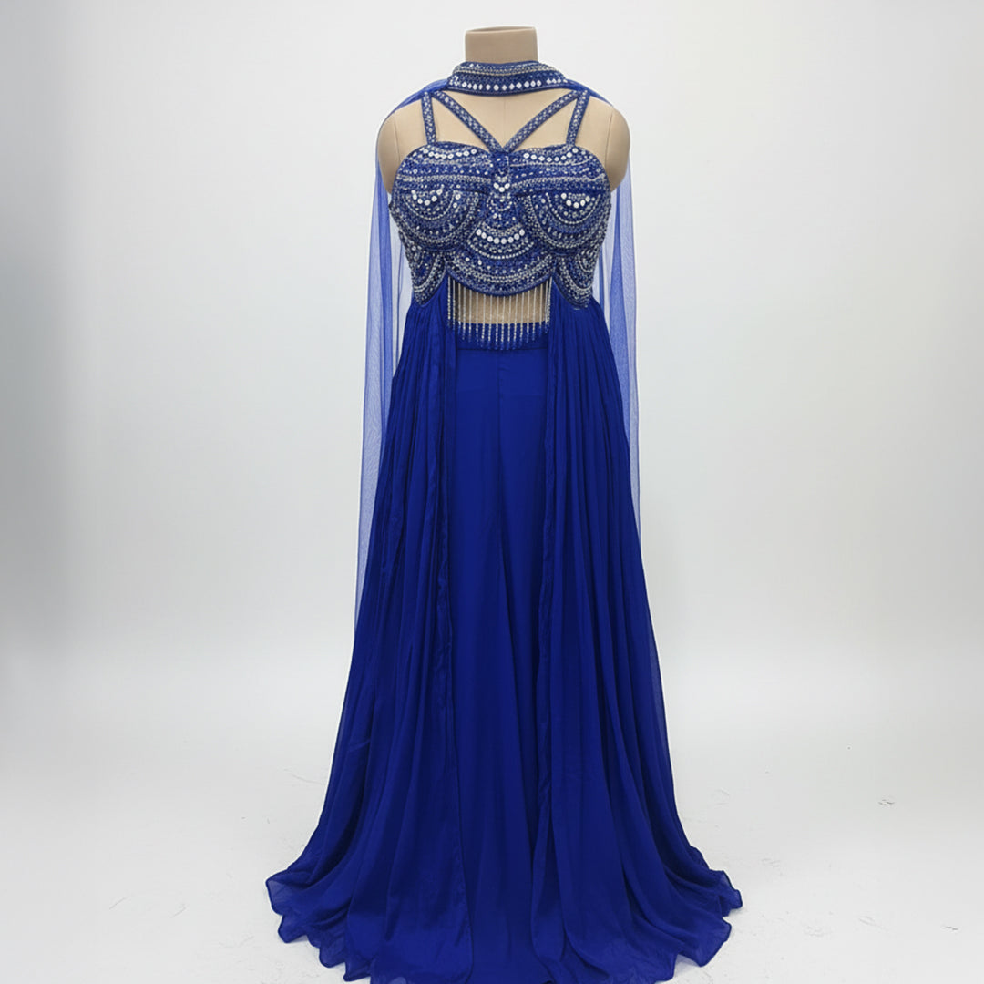 Exquisite Georgette Indo-Western Dress | Party Wear Dress